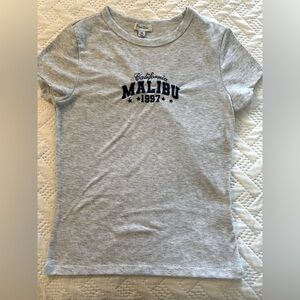 Gray Kids Shirt with Blue Print